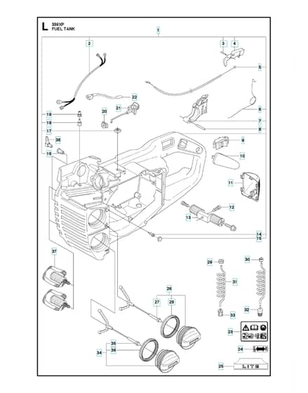 Husqvarna 339XP - 2010-Current - Fuel Tank