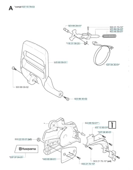 Husqvarna 340 - 2007-Current - Chain Brake & Clutch Cover