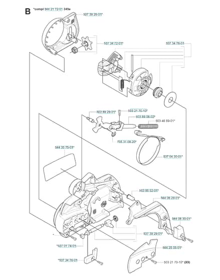 Husqvarna 340 - 2007-Current - Clutch Cover