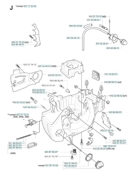 Husqvarna 340 - 2007-Current - Crankcase