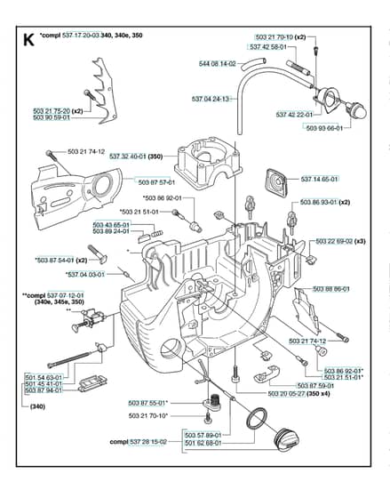 Husqvarna 340E - 2006-Current - Crankcase