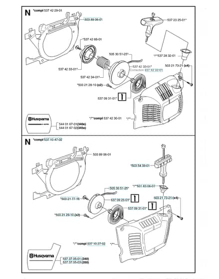 Husqvarna 340E - 2006-Current - Starter