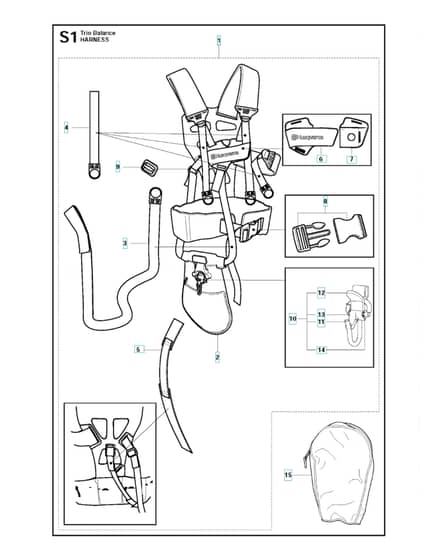 Husqvarna 343F - 2011-Current - Harness