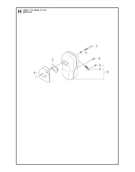 Husqvarna 343F - 2011-Current - Muffler
