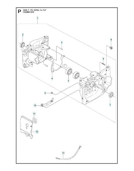 Husqvarna 343FR - Crankcase