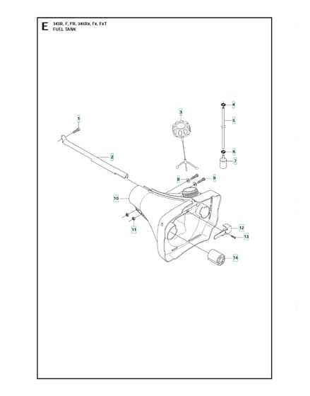 Husqvarna 343FR - Fuel Tank