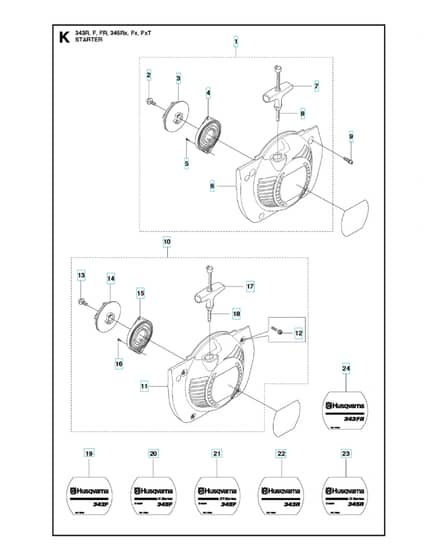 Husqvarna 343FR - Starter