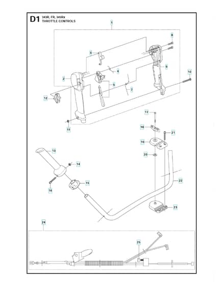 Husqvarna 343FR - Throttle Controls