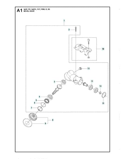 Husqvarna 343FRM - Bevel Gear