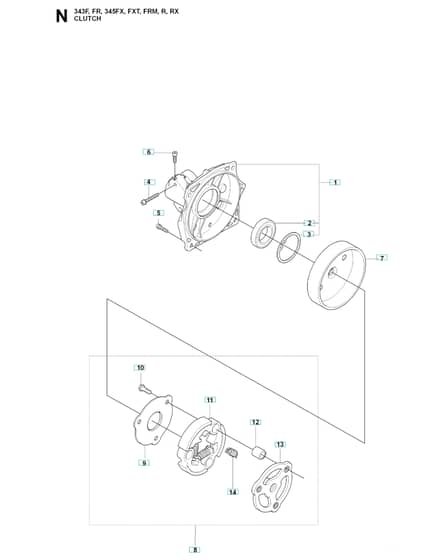 Husqvarna 343FRM - Clutch