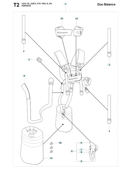 Husqvarna 343FRM - Harness 2