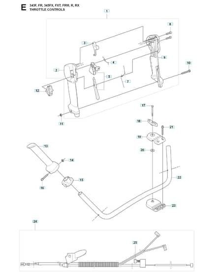 Husqvarna 343FRM - Throttle Controls