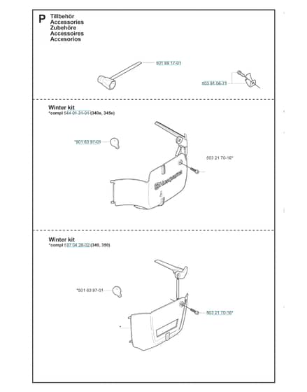 Husqvarna 345 - 2007-Current - Accessories