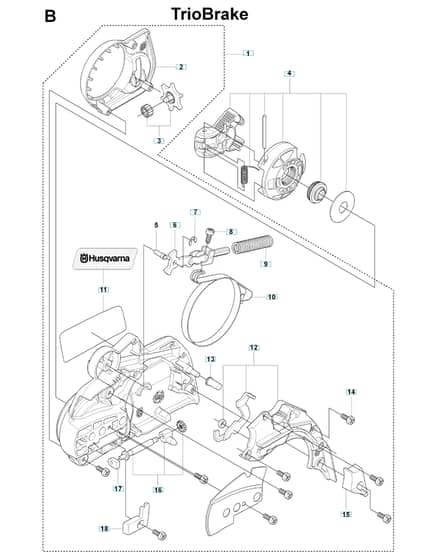 Husqvarna 345ETRIOBRAKE - 2008-Current - Chain Brake & Clutch Cover 2