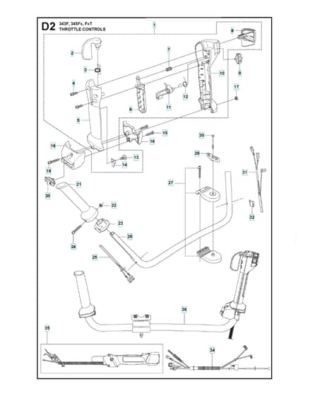 Husqvarna 345Fxt - Throttle Controls