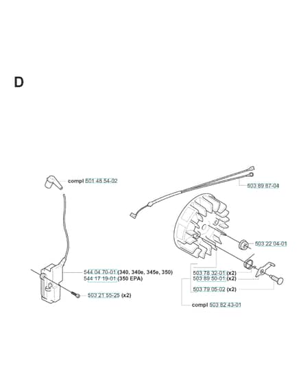 Husqvarna 350 - 2007-Current - Ignition System