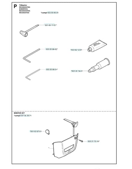 Husqvarna 351 - from-curr - Accessories