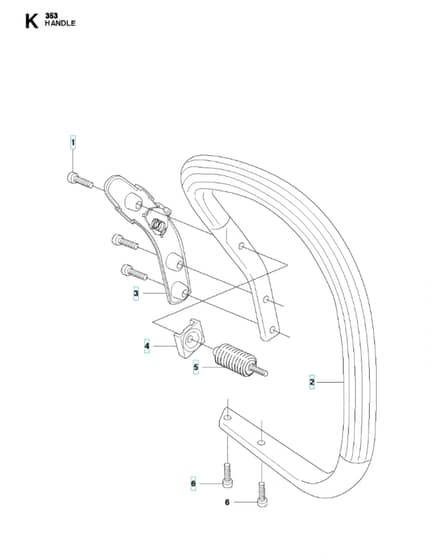 Husqvarna 353 - Handle & Controls