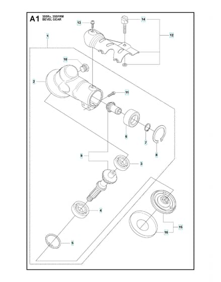 Husqvarna 355FRM - Bevel Gear