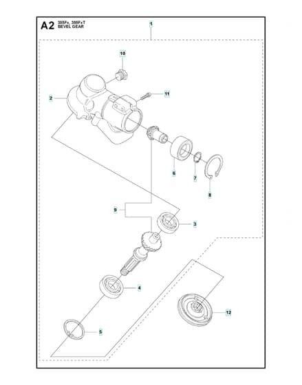 Husqvarna 355FRM - Bevel Gear 2