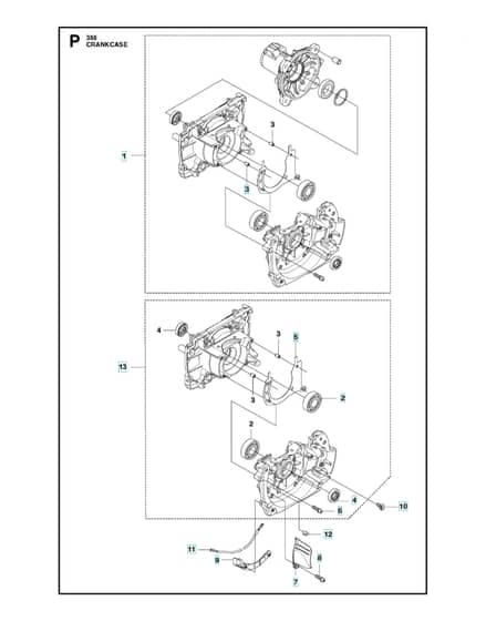 Husqvarna 355FRM - Crankcase