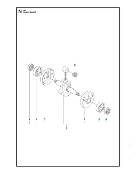 Husqvarna 355FRM - Crankshaft
