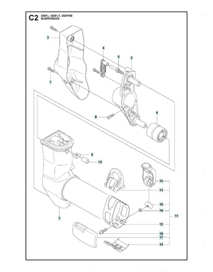 Husqvarna 355FRM - Suspension