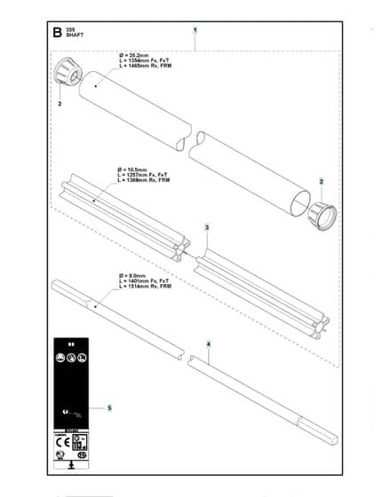 Husqvarna 355Fxt - Shaft