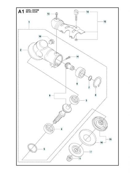 Husqvarna 355Rx - Bevel Gear