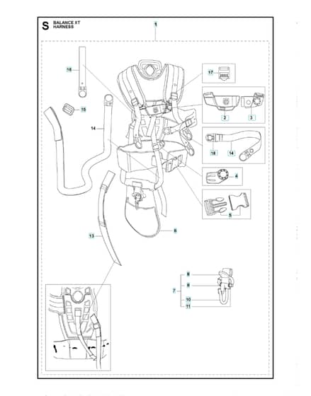 Husqvarna 355Rx - Harness