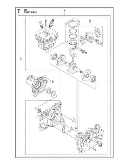 Husqvarna 355Rx - Short Block