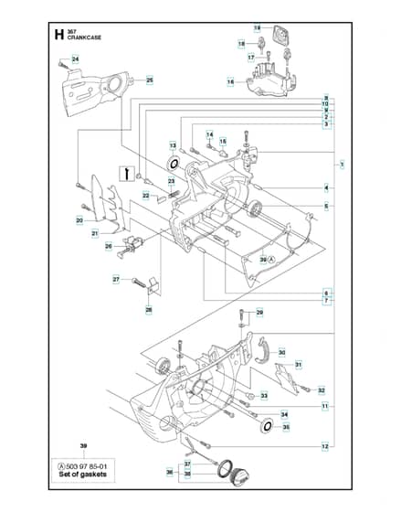 Husqvarna 357XP - 2011-Current - Crankcase