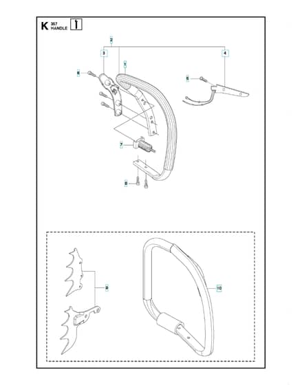 Husqvarna 357XP - 2011-Current - Handle
