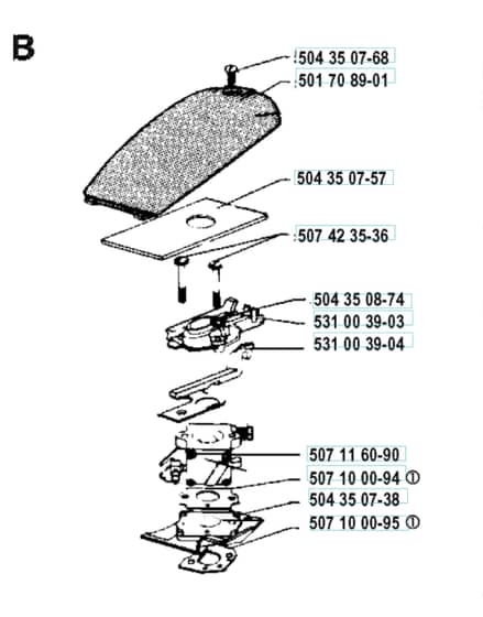 Husqvarna 35 - 1990-Current - Carburetor & Air Filter