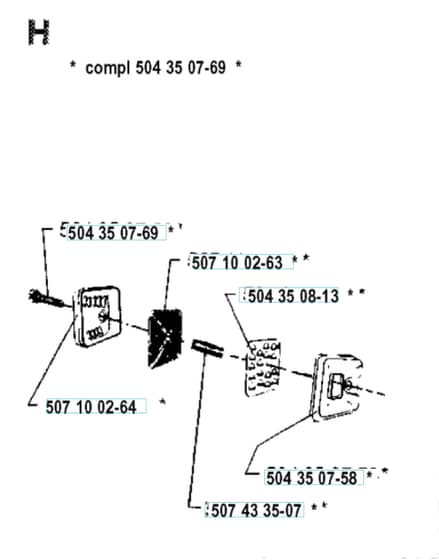 Husqvarna 35 - 1990-Current - Muffler