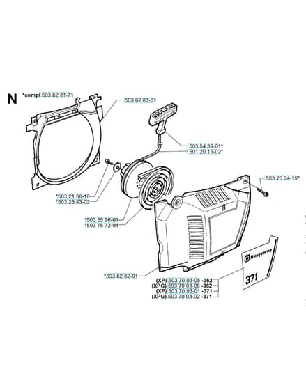 Husqvarna 362XP - 1999-Current - Starter