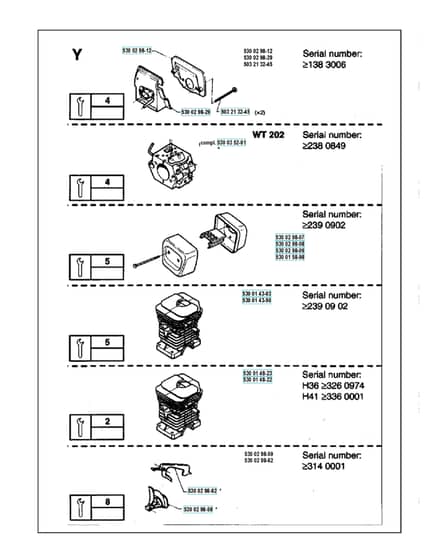 Husqvarna 36 - 1994-Current - Service Updates 2