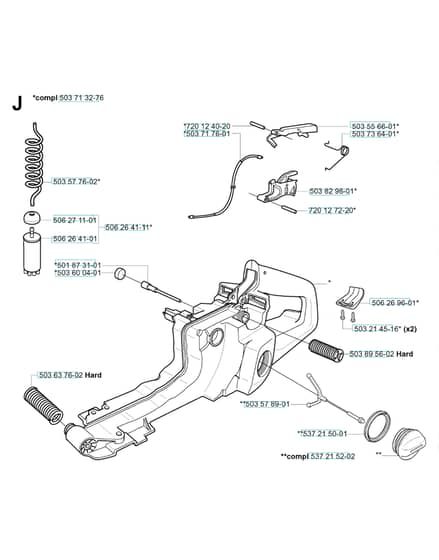 Husqvarna 371KEPA - Fuel Tank