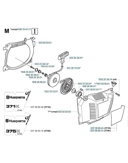 Husqvarna 371KEPA - Starter