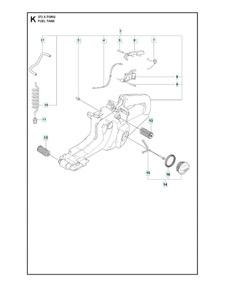 Husqvarna 372XP/XPGX-TORQ - Fuel Tank