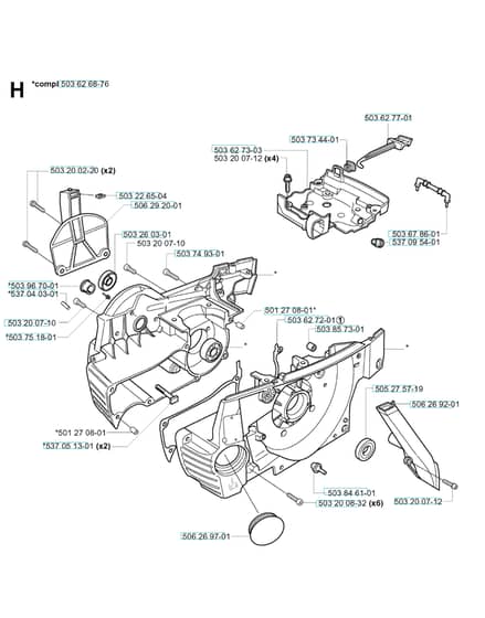 Husqvarna 375K - Crankcase