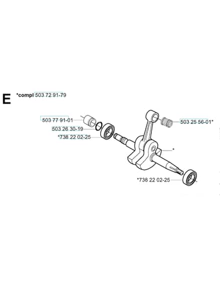 Husqvarna 375K - Crankshaft