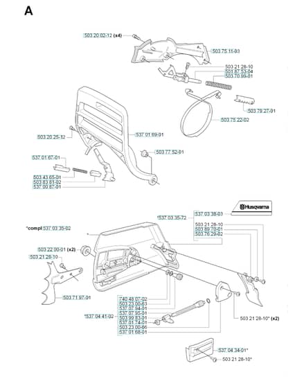 Husqvarna 385 - 2006-Current - Chain Brake & Clutch Cover