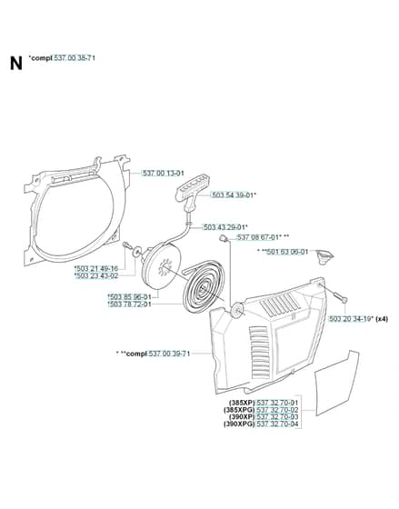 Husqvarna 385 - 2006-Current - Starter