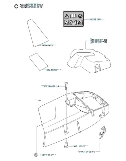 Husqvarna 385XP - 2006-Current - Cylinder Cover