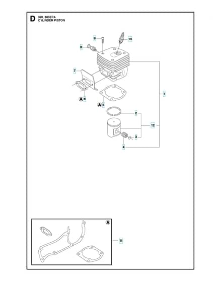 Husqvarna 390XP/XPG/XPW - Cylinder Piston