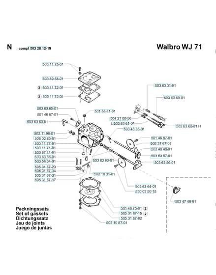 Husqvarna 394XP - 1998-Current - Carburetor Details