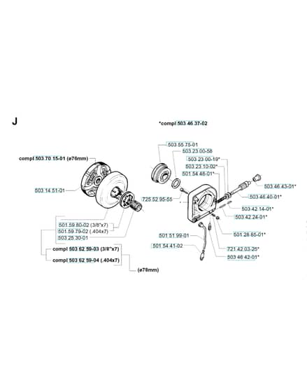 Husqvarna 394XP - 1998-Current - Clutch & Oil Pump