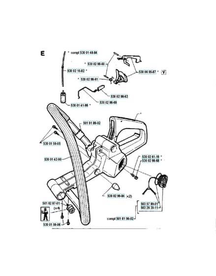 Husqvarna 41 - 1994-Current - Fuel Tank & Handle