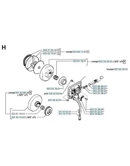 Husqvarna 42 - 2001-Current - Clutch & Oil Pump